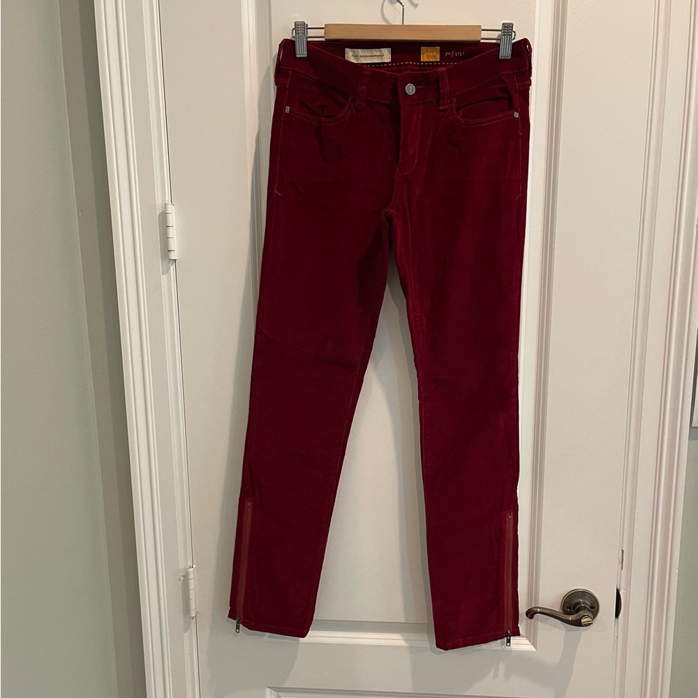 Anthropologie Pilcro Red Straight leg pants Size 29